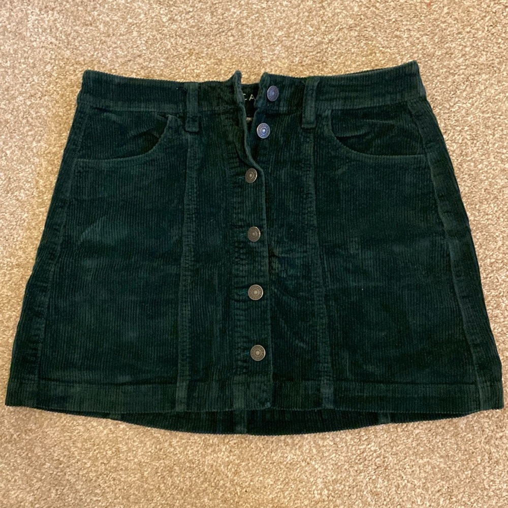 American eagle green corduroy skirt